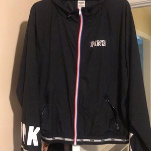 Pink windbreaker light weight jacket